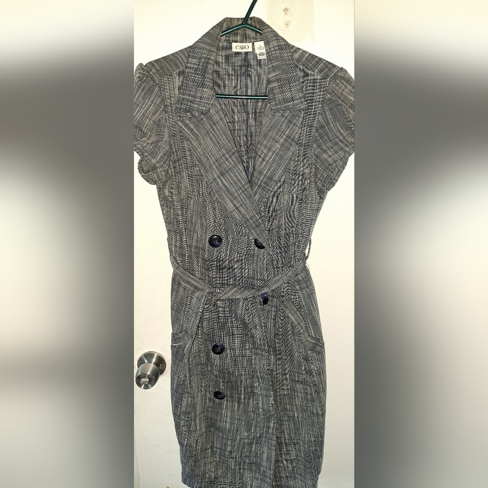 Grey short sleeved mini dress